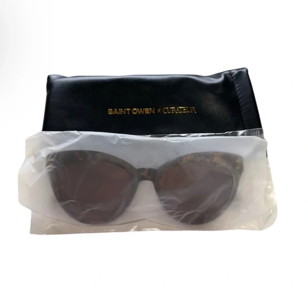 SAINT OWEN x CURATEUR Wylde Tortoise Shell Cat Eye Sunglasses NWOT